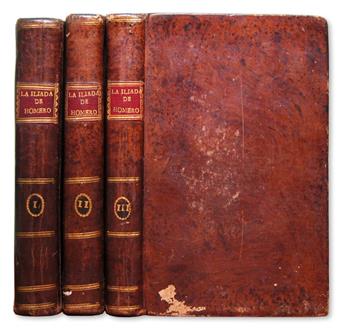 HOMER.  La Iliada.  3 vols.  1788